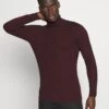 Pier One Muscle Fit Turtle - Jumper - Mottled Bordeaux