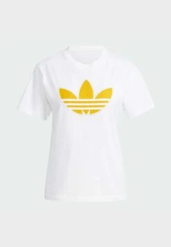 Adidas Originals Pearl Trefoil - Print T-Shirt - White -Clothing Sale Store 1451a3d0482347e5ab73658dbe5dc3c0