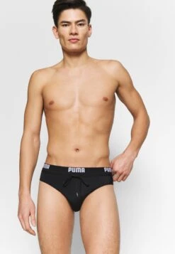 Puma Logo Swim Brief - Swimming Briefs - Black