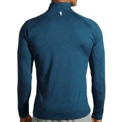 Brooks | Men's Dash 1/2 Zip - Heather Indigo Rush -Clothing Sale Store 211298407 M Brooks Dash12zip back