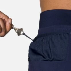 Brooks | Men's Sherpa 7" 2-in-1 Short - Navy -Clothing Sale Store 211333451 M brooks sherpa7in2in1short keypocket