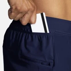 Brooks | Men's Sherpa 7" 2-in-1 Short - Navy -Clothing Sale Store 211333451 M brooks sherpa7in2in1short sidepocket