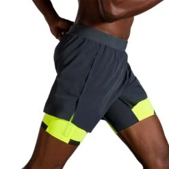 Brooks | Men's Run Visible 5" 2-in-1 Short -Clothing Sale Store 211405044 M Brooks RunVisible52 in 1Short side