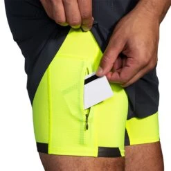 Brooks | Men's Run Visible 5" 2-in-1 Short -Clothing Sale Store 211405044 M Brooks RunVisible52 in 1Short sidepocket