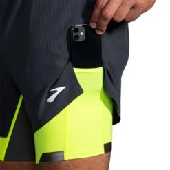 Brooks | Men's Run Visible 5" 2-in-1 Short -Clothing Sale Store 211405044 M Brooks RunVisible52 in 1Short sidepocket2
