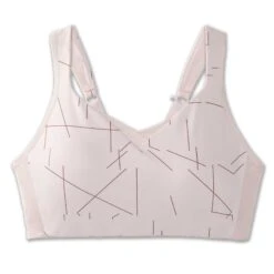 Brooks | Women's Drive Convertible Run Bra - Pink -Clothing Sale Store 350081658 F brooks driveconvertiblerunbra front