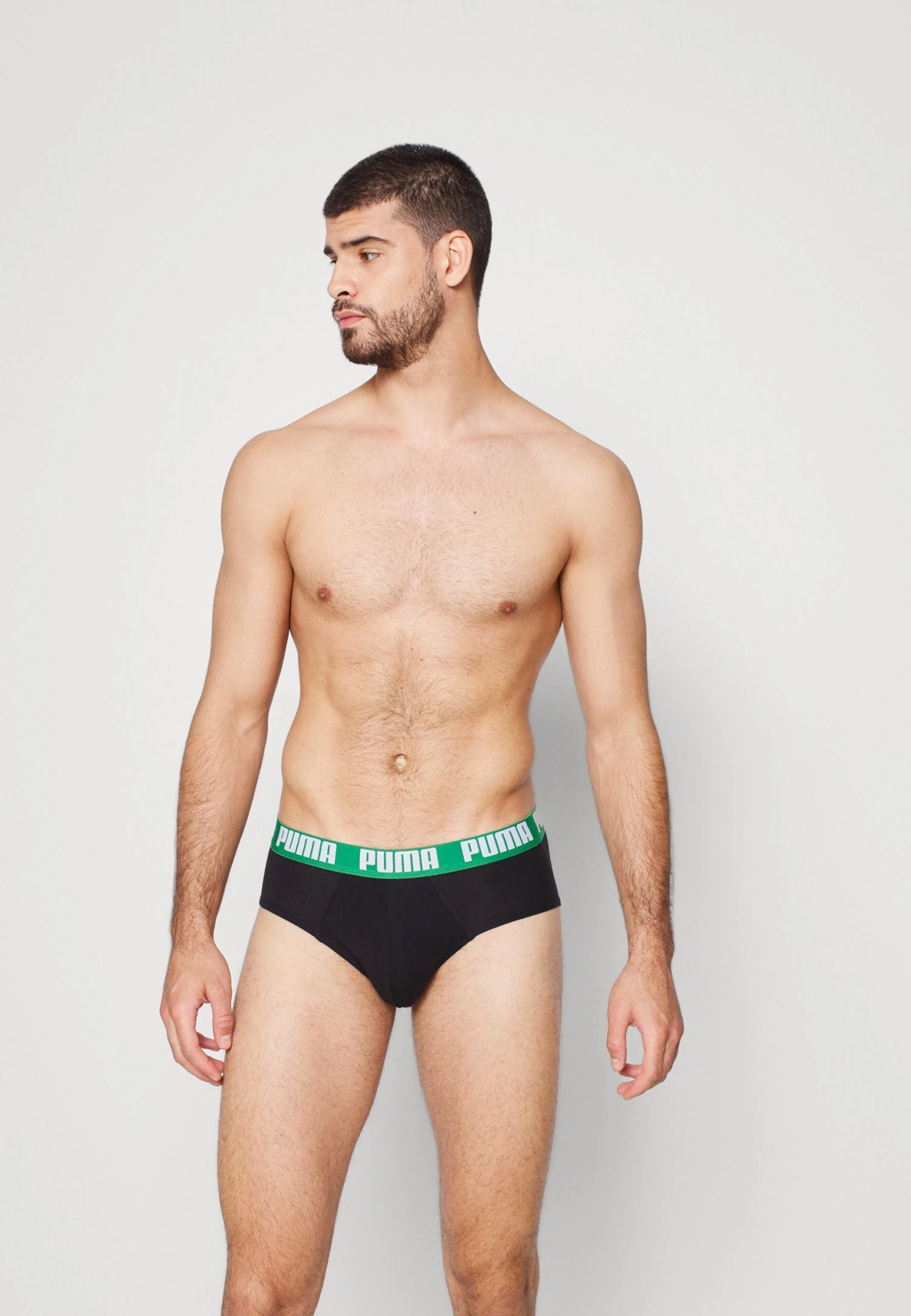 Puma Basic Brief 2 Pack - Briefs - Black/Green 1 Puma Basic Brief 2 Pack - Briefs - Black/Green