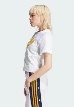 Adidas Originals Pearl Trefoil - Print T-Shirt - White -Clothing Sale Store 3e1513ff2a3348e0b7608e4c7cbad5d7