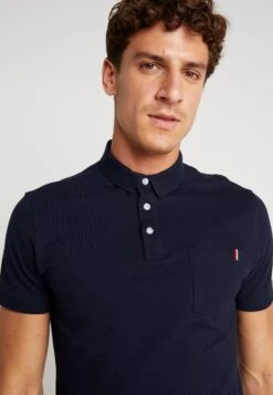 Pier One Tricolore Trim- Polo Shirt - Dark Blue -Clothing Sale Store 47c7f0ab95604072a45d1fa23cdb87d5
