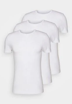Pier One 3 Pack Muscle Fit- Basic T-Shirt - White -Clothing Sale Store 74e6dafee9a04fa989c9d0d0b4d2897f
