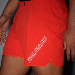 Salomon | Men's Sense Aero 5'' Shorts - Fiery Red -Clothing Sale Store LC1870300 M Salomon SenseAero5 dark