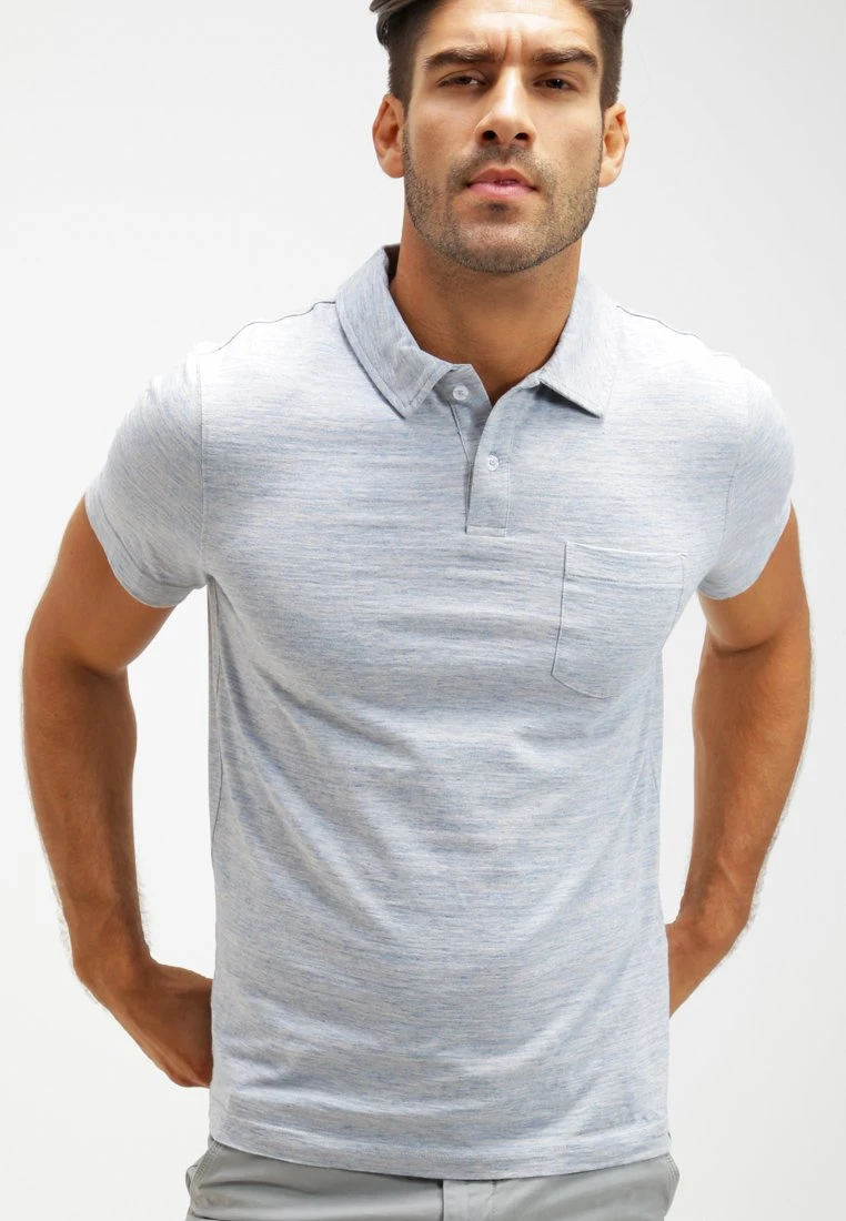 Pier One Polo Shirt - Light Blue Melange 1 Pier One Polo Shirt - Light Blue Melange