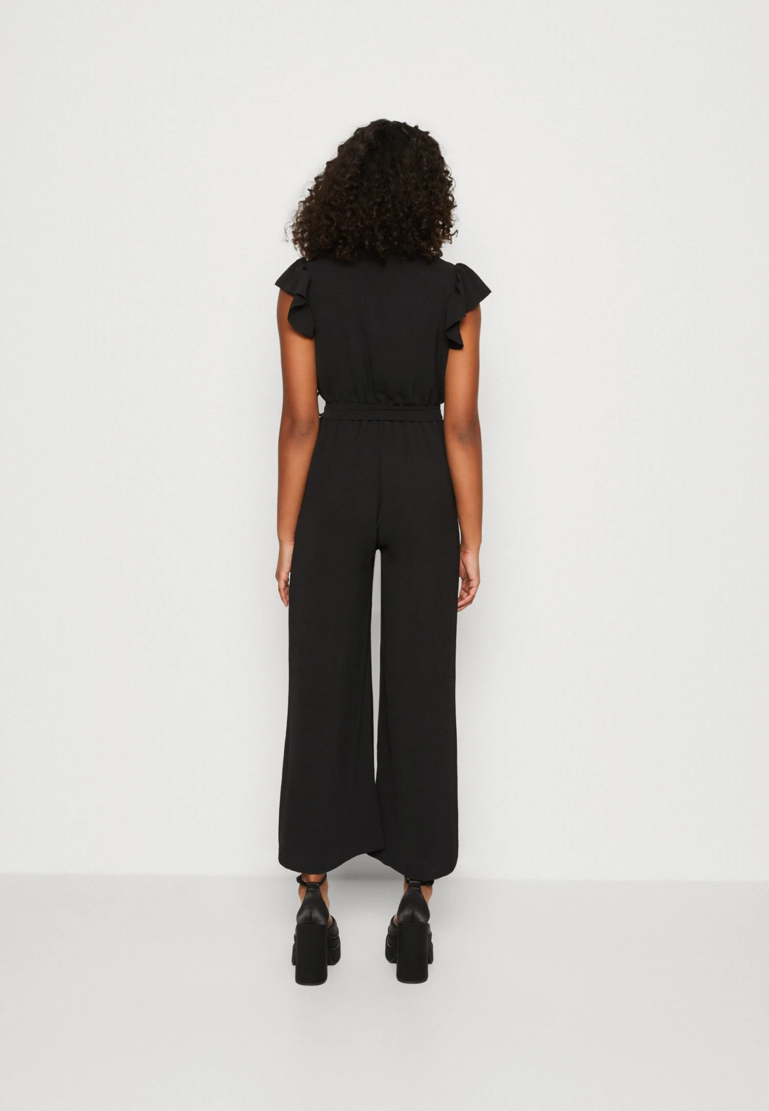 Wal G Fazza Ruffle- Jumpsuit - Black 3 Wal G Fazza Ruffle- Jumpsuit - Black - Image 3
