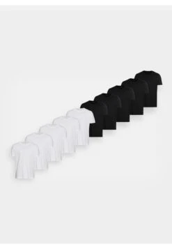 Pier One 10 Pack - Basic T-Shirt - White/Black -Clothing Sale Store a47858ffbc3a4fd8908751110de7e4fb
