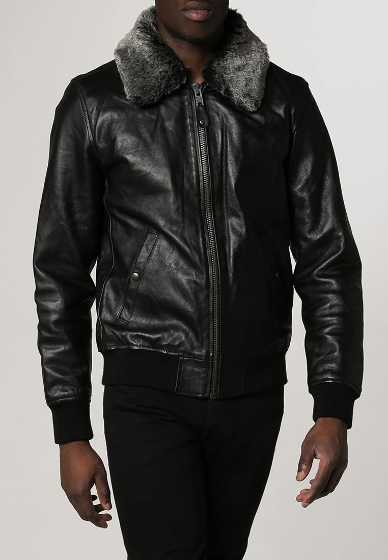 Schott Leather Jacket - Black 2 Schott Leather Jacket - Black - Image 2
