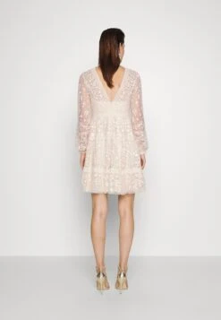 Needle & Thread Celestia Ribbon Mini Dress - Cocktail Dress / Party Dress - Champagne -Clothing Sale Store aee1182783ee427a8869eec9d2e41547