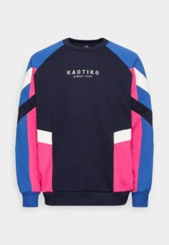 Kaotiko Crew Benton Unisex - Sweatshirt - Navy/Royal/Fuxia
