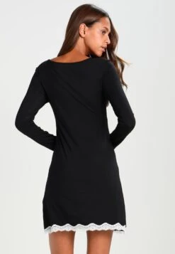 Anna Field Heidi Long Sleeves Viscose Nightdress - Nightie - Black -Clothing Sale Store dbbb3ef60df3468092f7b21fde501e66