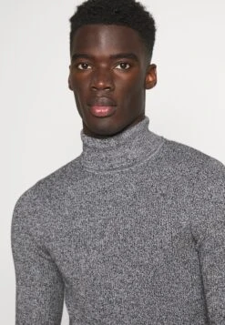 Pier One Muscle Fit Turtle - Jumper - Mottled Grey -Clothing Sale Store e3c882d2274c45af8a9f7df902604a5f