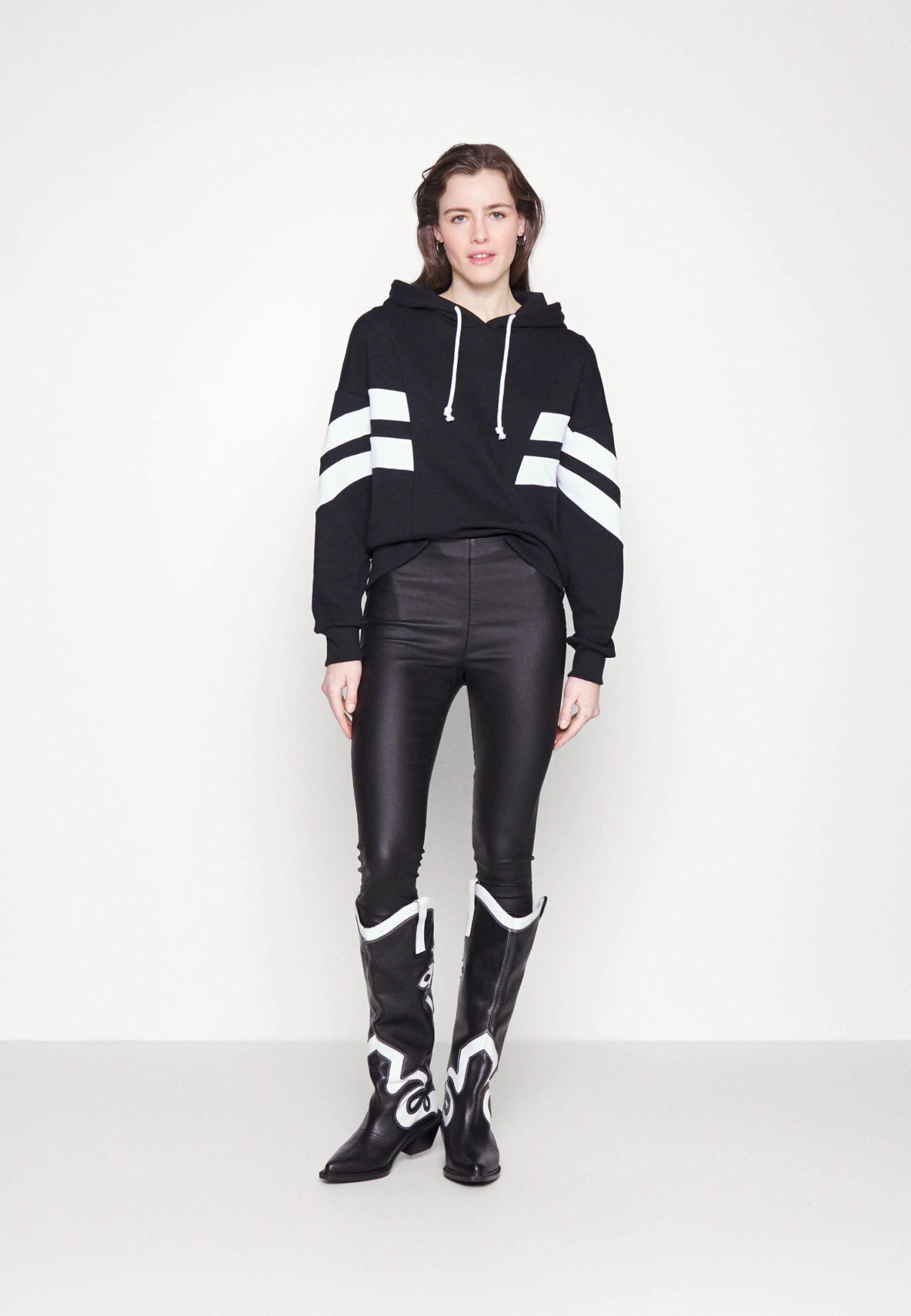 Hoodie - Black/White 2 Hoodie - Black/White - Image 2